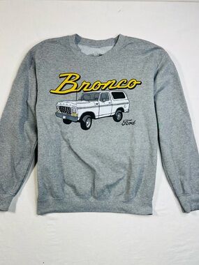 Ford Bronco Truck Mustang Unisex Grey Crewneck Sweatshirt